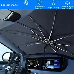 Universal Car Windshield Sunshade Cover, Easy Install Foldable, Heat Protection for Cars Suv Trucks, Summer Essential, Travel Camping Use