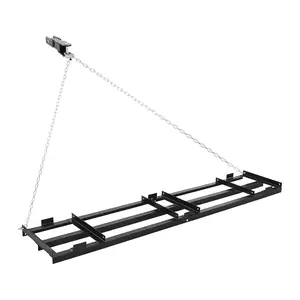96x20 in Heavy-Duty Galvanized Steel Frame Drag Harrow, Tow-Behind Driveway Leveler & Grader with Adjustable Width, 50lbs Load Capacity, Leveling Rake Lawn for ATVs, Tractors