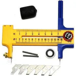 Compass Circle Cutter C-101 Circular Rotary Cutter with Adjustable Scale for Paper Cardboard Rubber Leather Art Craft Scrapbooking Photo Cropping Die Cutting Plotting