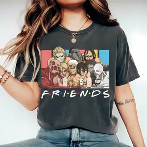 Friends Tv Show Shirt, Attack On Titan T-shirt, Funny Anime Movie Tee, Unisex Comfort Colors, Birthday gift for Men Women