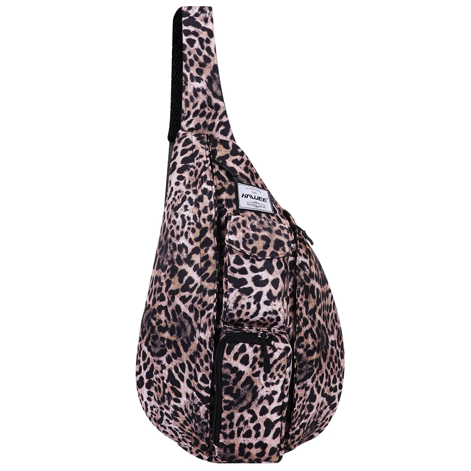 Women's All Over Print Teardrop Sling Bag, Lightweight Water-Resistant Polyester Daypack with Adjustable Strap, Anti-Theft Pocket, and Headphone Port for Athletic Travel