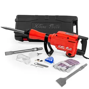 XtremepowerUS 2200W Electric Demolition Jack Hammer Breaker w/ Chisel Set Case