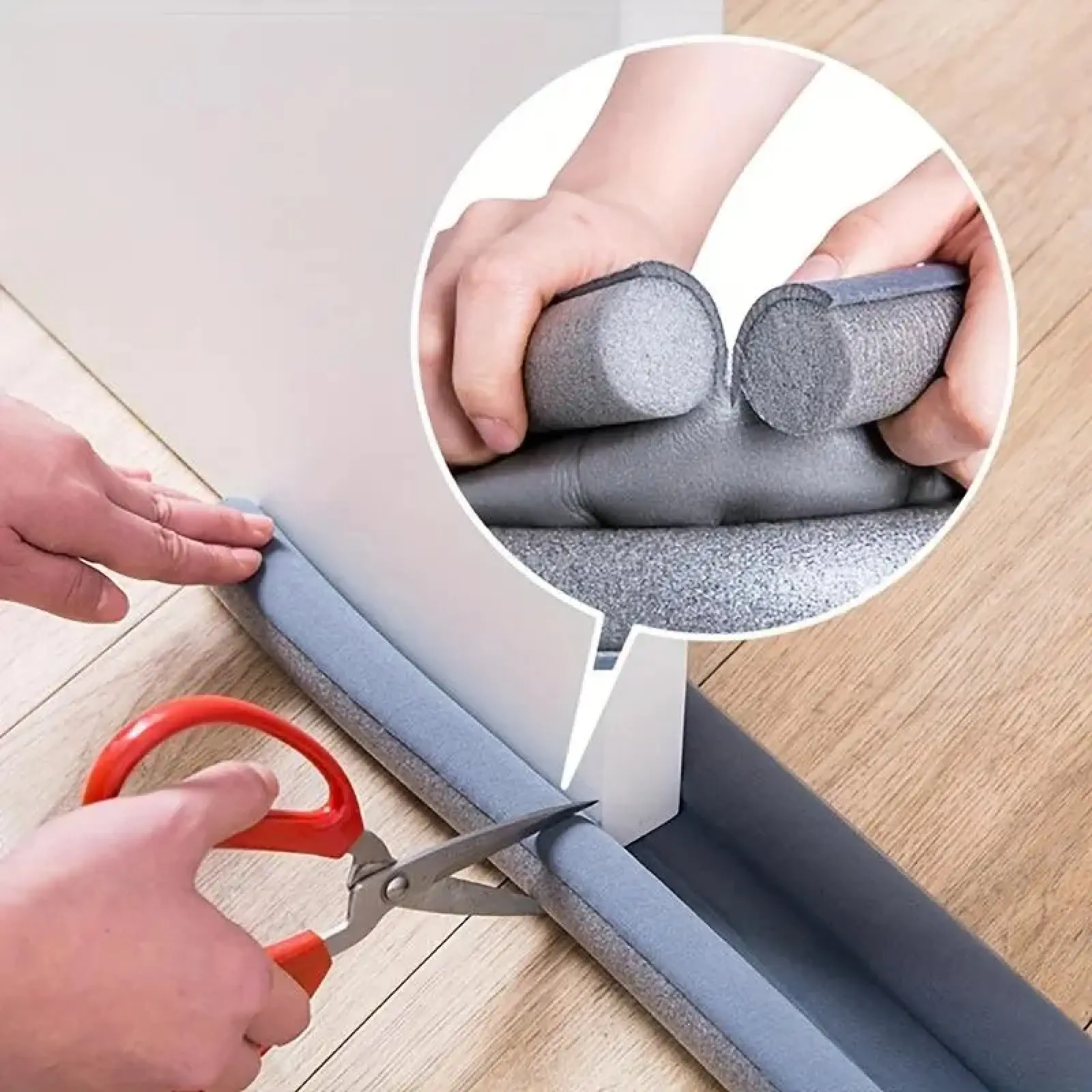 Door Bottom Seal Strip, Waterproof Windproof Door Gap Sealing Strip, Dust Proof Door Seal, Silicone Shock Absorber, Self-Adhesive 3m Backing, Draft Stopper, Home Essential.