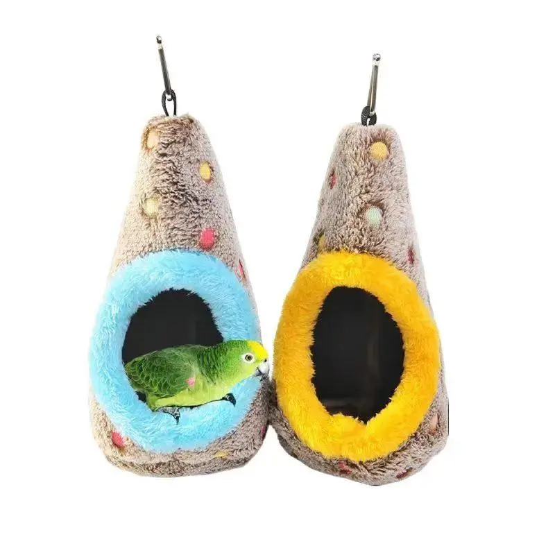 Warm Plush Egg-Shaped Hanging Nest for Small-Medium Birds - Winter Nesting House, Pet Supplies Bird Cages & Accessories (Fits Parrots, Finches, Budgies, Parakeets, Lovebirds)