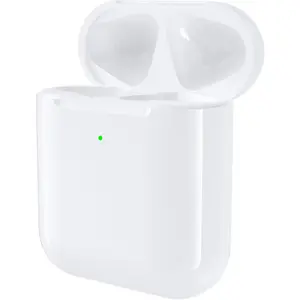 Compatible with 1st & 2nd Generation Airpod Charging Case, Wireless Airpod Replacement Case with Bluetooth Pairing Sync Button, Air Pods 1/2 Charging Cases Only, White, No Earbuds