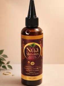 NÜA Almalux Nourishing Herbal Hair Oil – Hydrates, Nourishes Scalp & Supports Healthy-Looking Hair (4oz / 118ml)