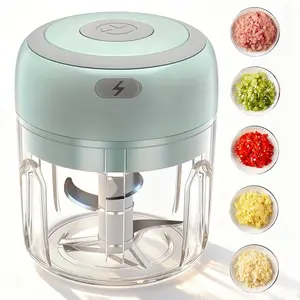 Rechargeable USB Electric Blender and Mini Food Processor, Portable Wireless Garlic Shredder, Vegetable Food Chopper, Multifunctional Kitchen Appliances, Sharp Blades, Stainless Steel Material, Ideal Choice for the Kitchen