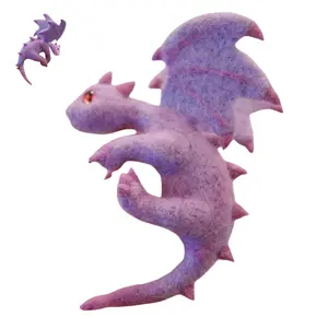 Dragon Needle Felting Kit, Wool Dinosaur Felting Needles, Starter Set to Make DIY Needlework Craft Supplies for Beginners, Includes Felting Needles, Foam Pad, Finger Gloves and Instructions