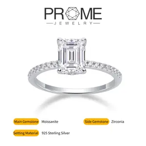 （J068）S925 Silver Square Ring 1.5CT Synthetic Moissanite : A Testament to Timeless Love and Elegance
