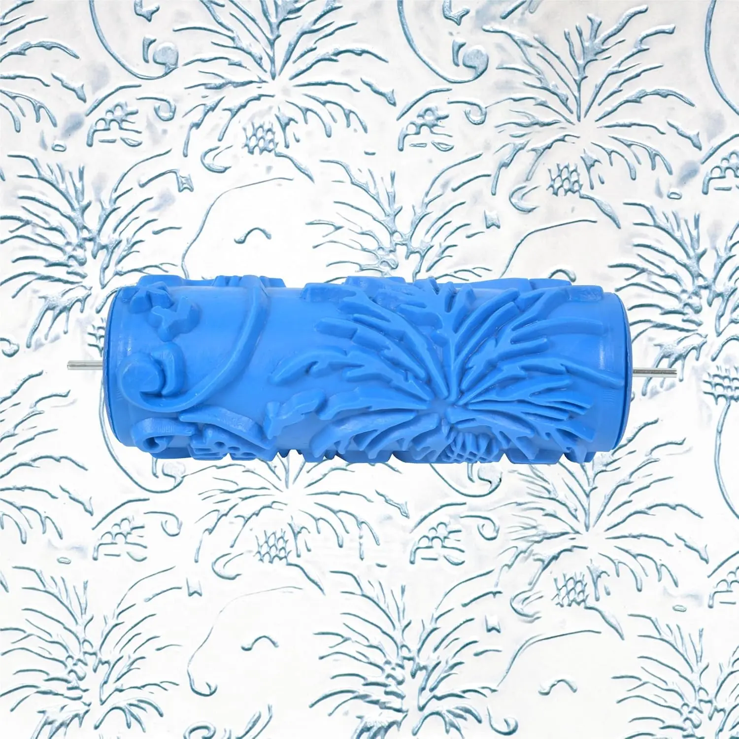 5'' Inch Texture Rubber Paint Pattern Roller, Single-Color DIY Tool for Home Wall Texture & Decorating Walls (040Y)