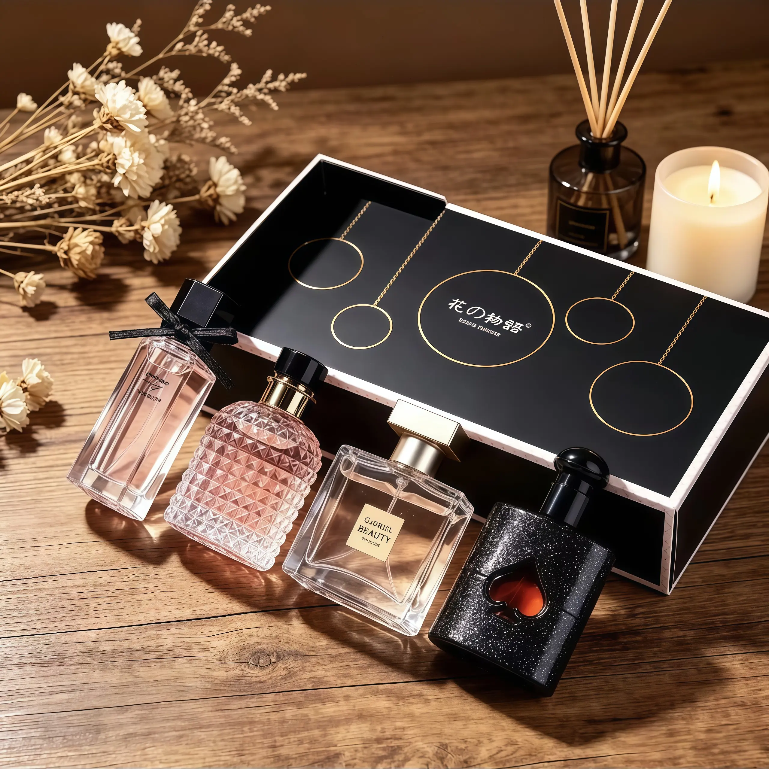 ANGEL ELVES Women's Fragrance Sets - Good Girl Eau de Parfum Sampler Set, 30mL + 25mLx3 Flower Tale Scents, Citrus-Orange Blossom-Jasmine-Vanilla-Patchouli Blend, Long-Lasting for Adults, Birthday Gift, Perfume Sampler Set