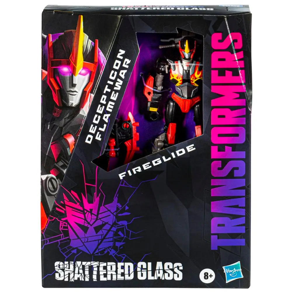 Transformers Shattered Glass Collection Deluxe 2-Pack Action Figures, Decepticon Flamewar & Fireglide, Sealed Hobby Box