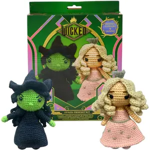 Wicked Crochet Kit for Beginners, DIY Crochet Kits for Adults, Teens, Kids, Instruction Manual – Elphaba and Glinda