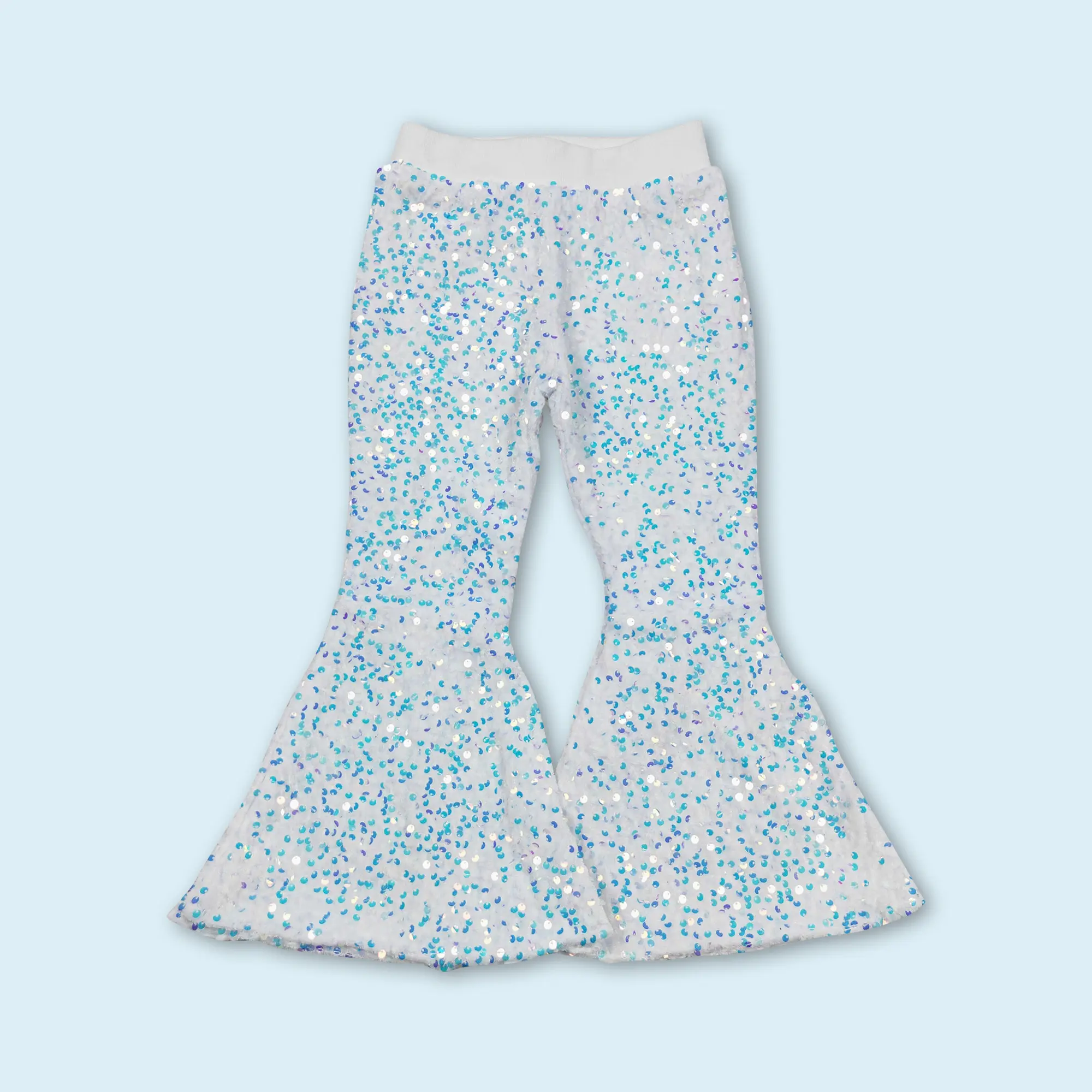 Sequins bell bottoms baby girls bling bling sparkle pants