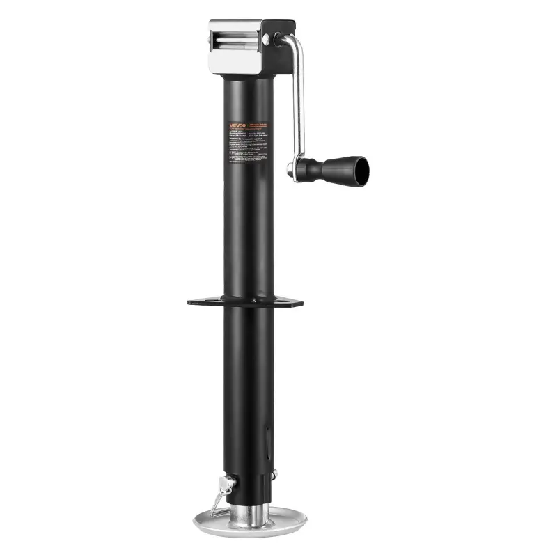 【Summerfinds】VEVOR Alloy Steel Bolt-On A-Frame Trailer Jack, 5000lb Dynamic Load Capacity, 15-in Vertical Travel Lifting Tool, with Handle & Rectangular Footpad, for RV, Utility Trailers, Trailer Lifting