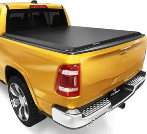 YITAMOTOR 6.4ft Soft Roll Up Truck Bed Tonneau Cover Fits for Dodge Ram 1500 New Body Style 2019-2024 2025 6.4 ft Bed Without Rambox