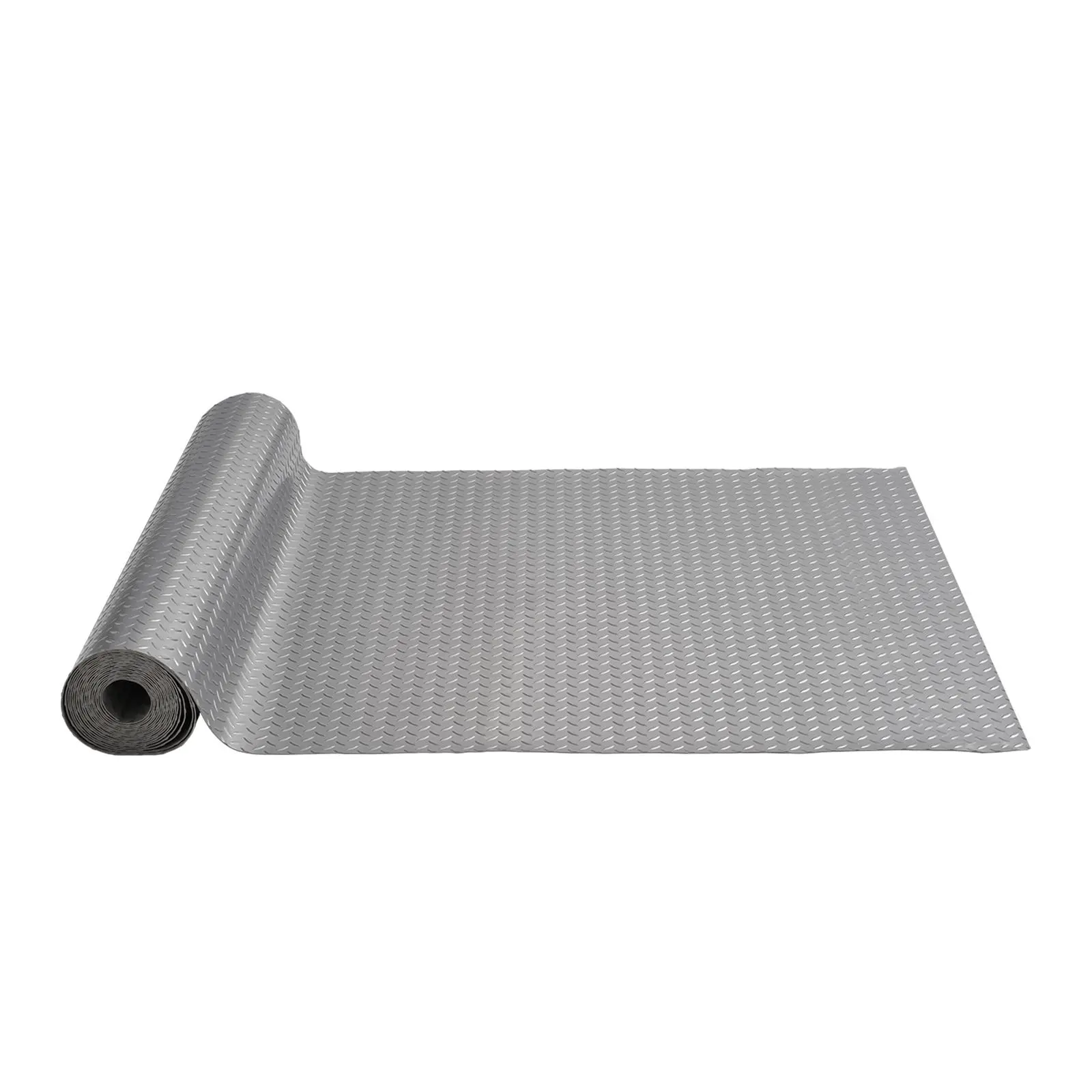【Summerfinds】VEVOR Non-Skid Plastic Floor Mat Roll Pack, 2 Rolls PVC Garage Flooring (17x3.6ft/157.48x59.05in, 64.58 Sq.Ft) with Diamond Texture, Waterproof, Multi-Use for Vehicles, Gyms