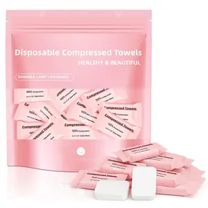 Disposable Compressed Face Towels, Ultra Soft Large Size Compressed Towel Tablets Portable Washcloth Reusable for Travel Camping Hiking Outdoor Sports Beauty Salon