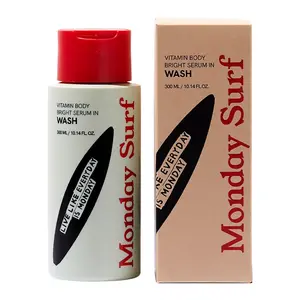 Vitamin Body Wash | Cleanser for Sensitive | Glow Skin, Nourish & Soften Skin with Niacinamide & Hyaluronic Acid | Scents of Vanilla Woods, Vegan, for Women & Men, Moisturizing body wash 10.14 Fl Oz