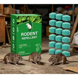 12 Pack Natural Rodent Repellent Balls – Peppermint & Lemon Oil Pest Deterrent for Rats, Mice, Squirrels, Spiders, Indoor & Outdoor Protection