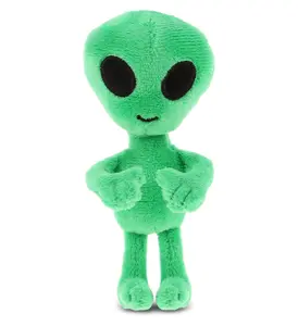 DOLLIBU Green Alien Shape Plush Fridge Magnet - Soft, Fluffy Home Decor with Metal Magnetic Base, Kitchen Refrigerator Accessory, Decoration for Room Decorations & Whimsical Novelties Enthusiasts
