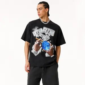 Dollar Graphic T-Shirt for Men Streetwear Hip-hop Y2K Style 100%Cotton T-Shirts Women Tee Vintage Casual Fashion