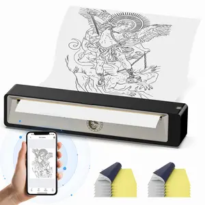 [Wormhole & PADIEOE] Wireless Bluetooth Tattoo Stencil Printer – Portable Thermal Copier for Smartphones & PC (5 Options: A4 Standard / A5 Mini / Turquoise / Purple / Black)