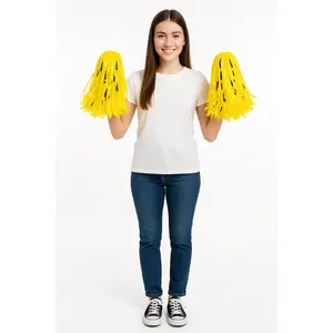 Yellow Team Spirit Pom-Poms - 2 Pack