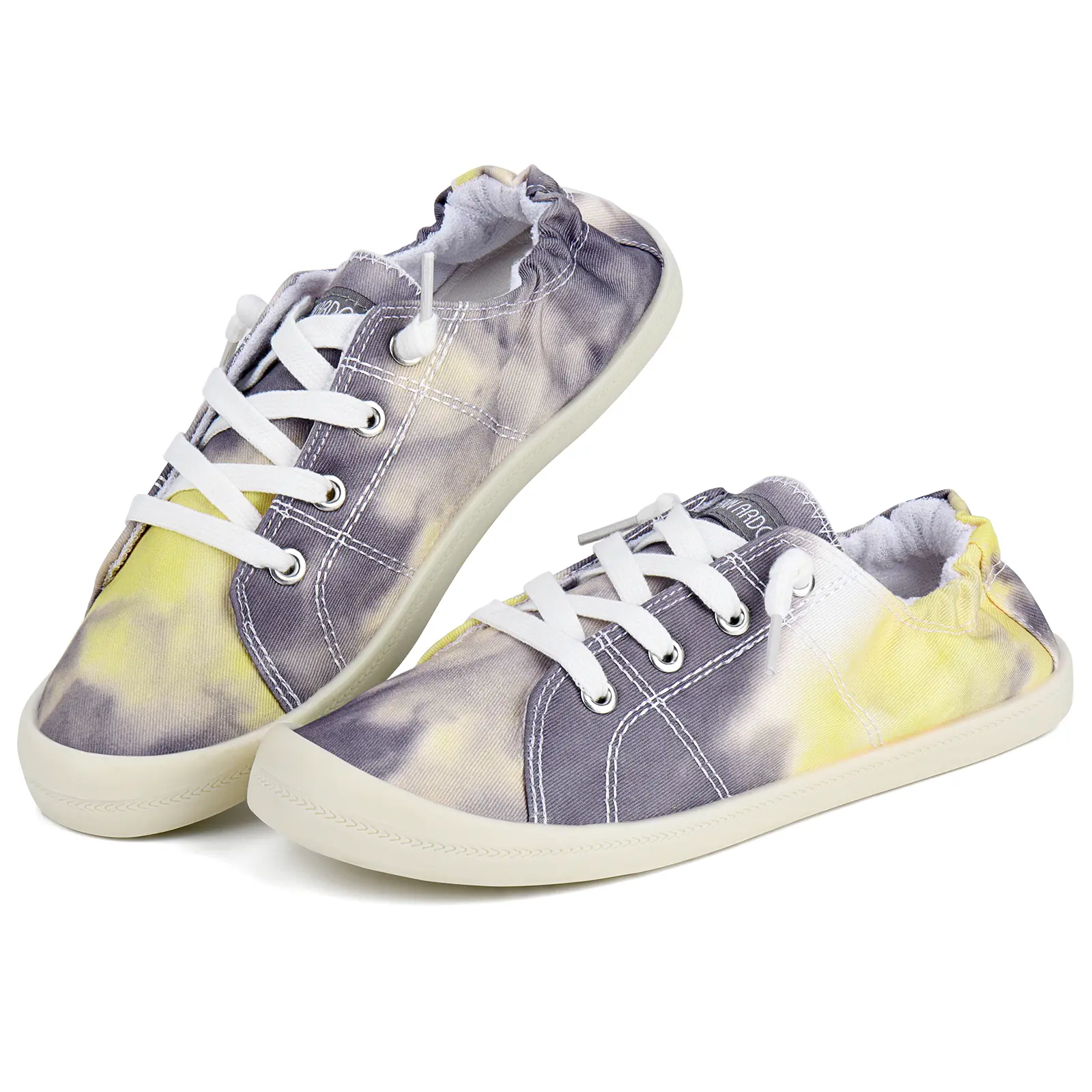 JENN ARDOR Women's Camo Canvas Slip-On Sneakers - Stretch Heel, Comfortable Casual Trainers for Everyday Walking