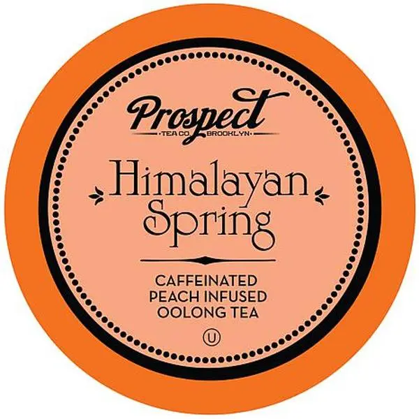 Prospect Tea Himalayan Spring Peach Oolong Tea Pods for Keurig 40Count