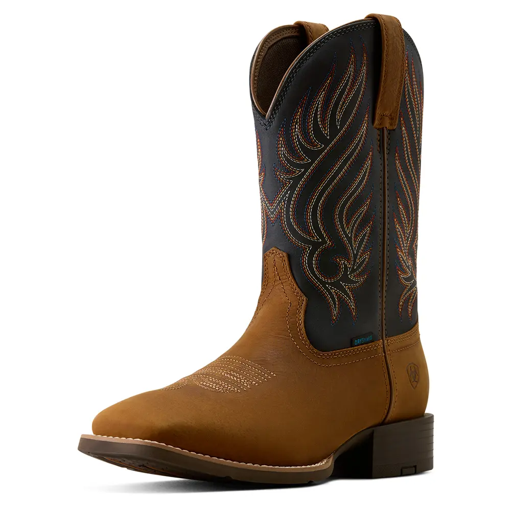 10080270 Ariat Men's Sport Riggs Waterproof Wide Square Toe Cowboy Boot - Tanbark