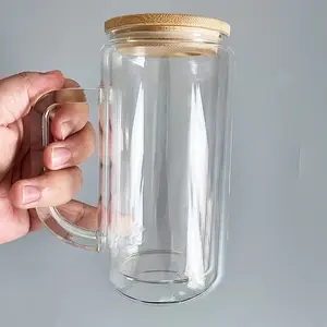 12oz Glass  Snow Globe Mug
