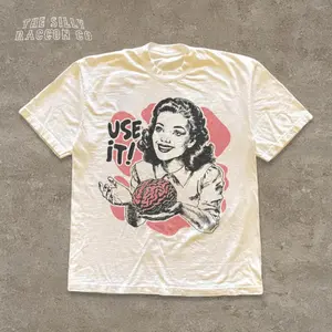 Sarcastic Vintage Unisex Shirt, Use Your Brain Aesthetic Tee, Funny Retro 50s Style Ad Parody Shirt, Sarcastic Quote, Gift for Thinkers