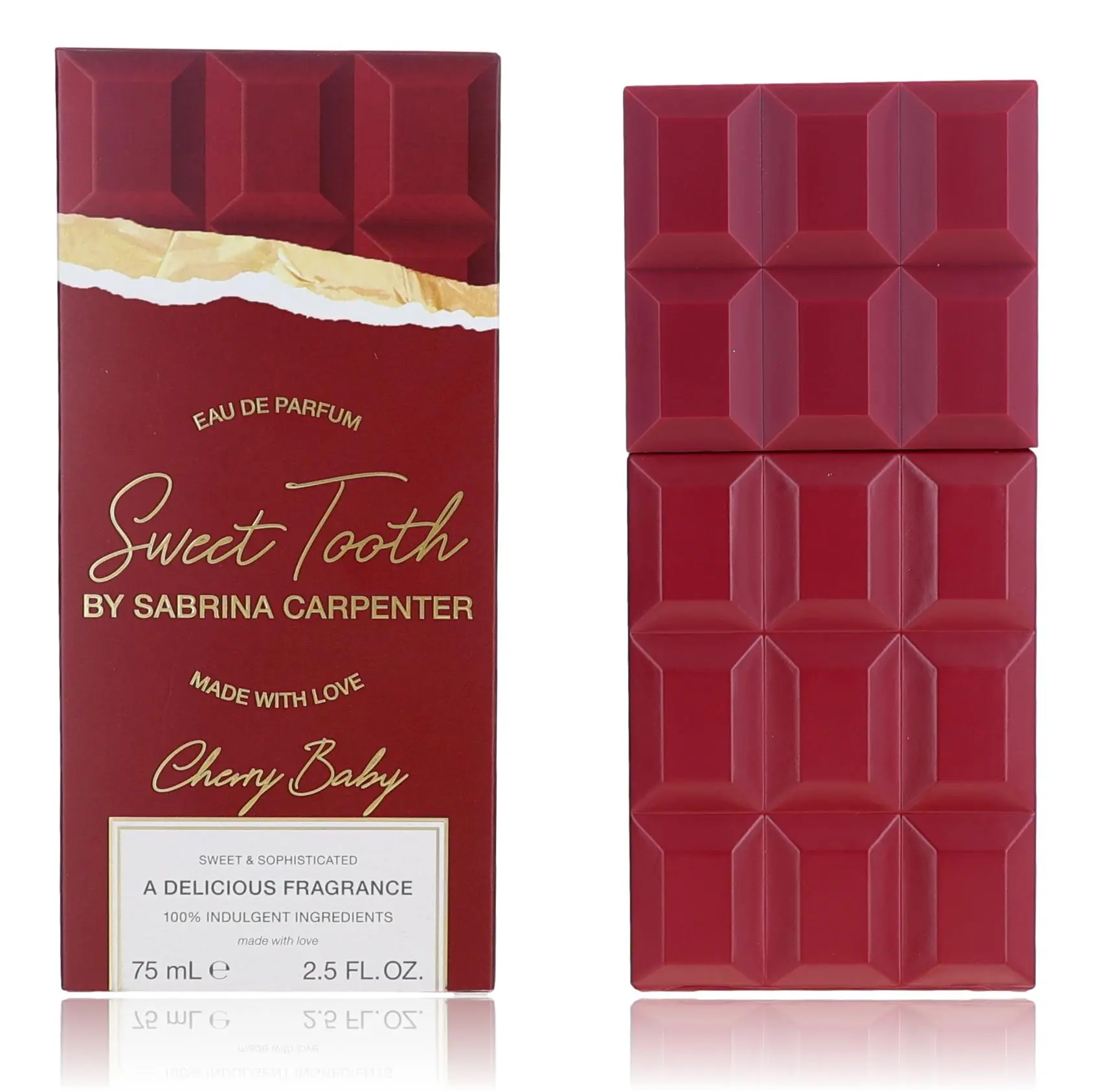 Women's Sweet Tooth Cherry Baby EDP Spray by Sabrina Carpenter - 2.5oz (2-2.9 fl oz), Dark Chocolate, Cherry Vanilla, Patchouli Musk Fragrance
