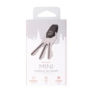KeySmart Mini  Stainless Steel Black Minimalist Key Holder
