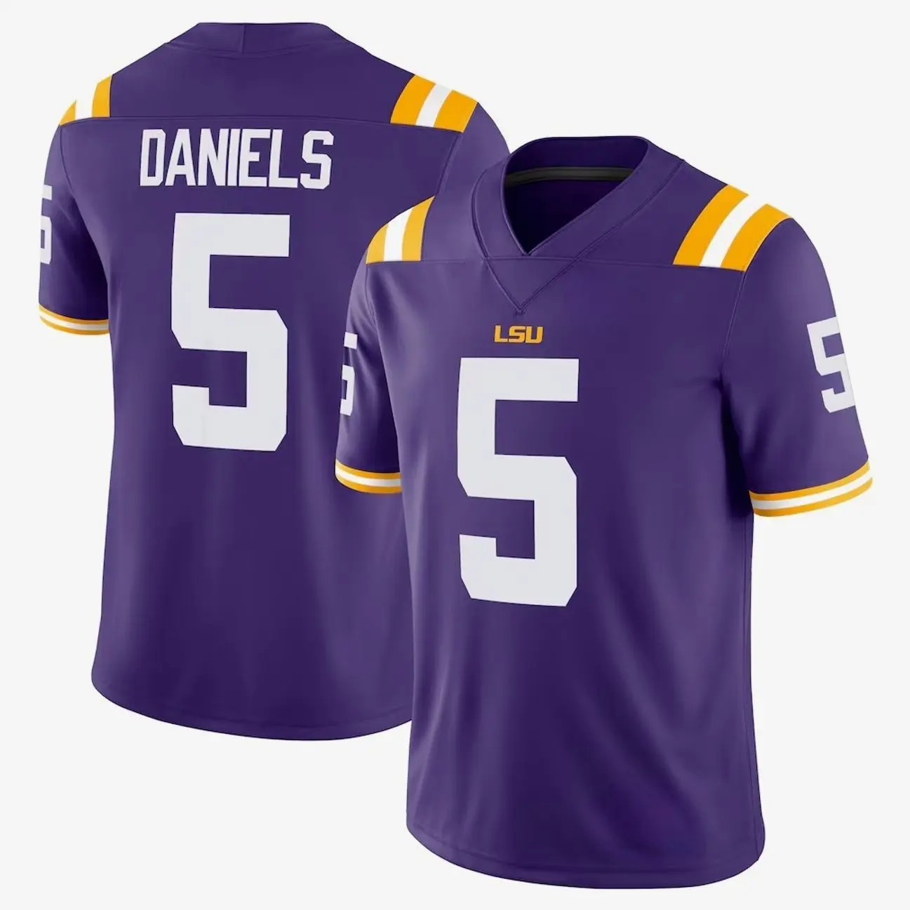 Men Football Jesey Daniels Tigers Player Game Jersey - Purple