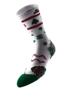 Unisex Christmas Socks Fun Snowflake Bow Tie Deer Gingerbread Man Sports Socks, Breathable Comfort Anti-Slip Casual Style