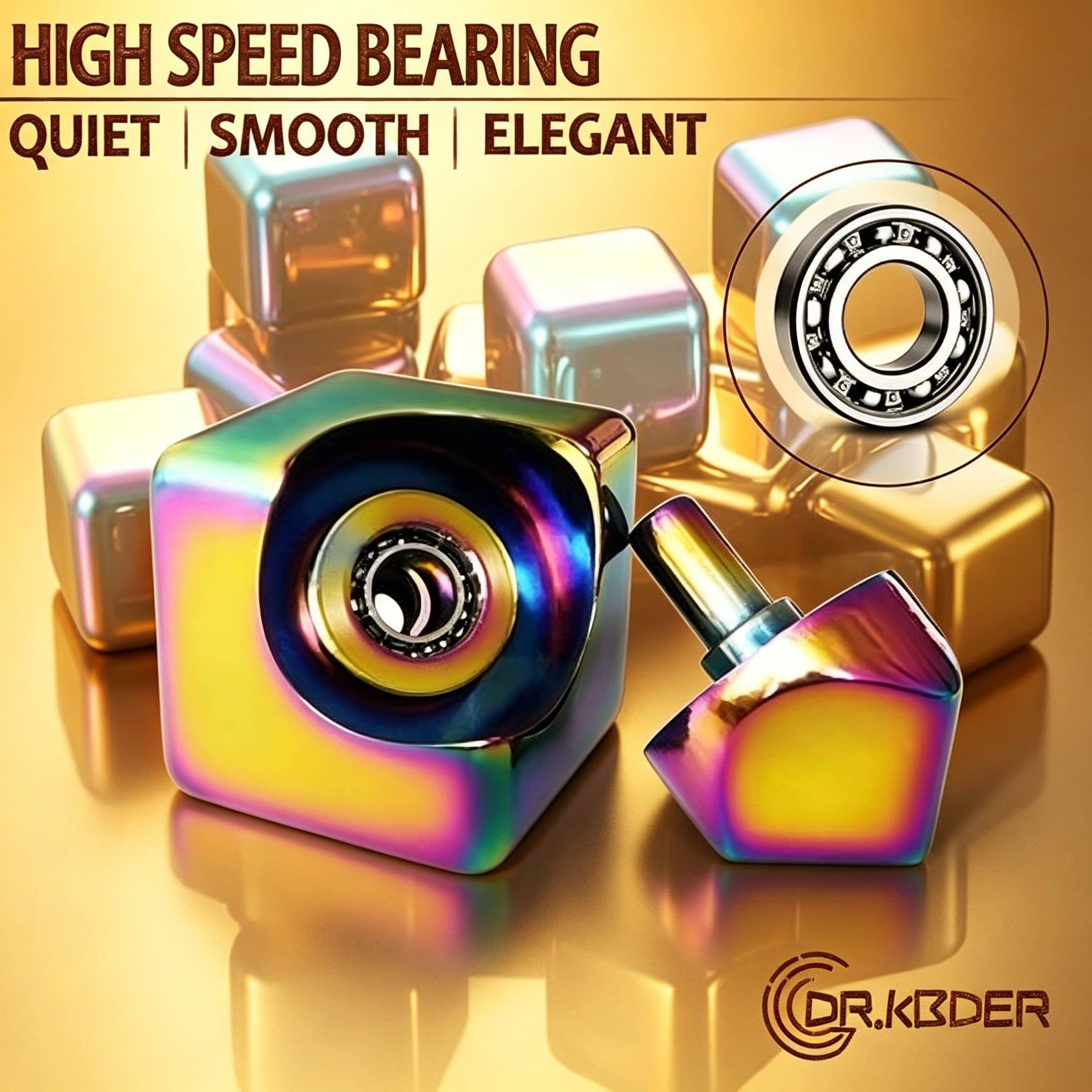 Metal Fidget Spinner Cube for Adults & Teens, EDC Desk Gadget, Anxiety Stress Relief Sensory Fidget Toy, ADHD Finger Toy, Easter Basket Stuffers & Valentine Gift for Boys