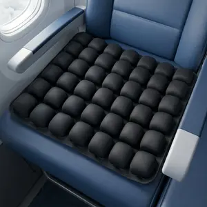 Qticare Inflatable Air Seat Cushion, Pressure Relief Chair Pad 15.7 x 17.7 x 1.2 in, TPU Breathable Multi-Cell Comfort Cushion with Air Pump for Office Chair, Car Seat, Wheelchair, Home, School, Travel, Long Sitting Support