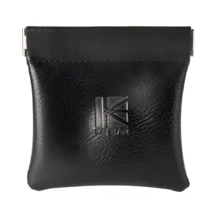 KBEAR BP01 Mini Shrapnel Earphone Organizer- Portable Leather Storage Bag for Audio Cables/Wired Earphones/Keys/Memory Cards/Credit Cards/Headsets - Compact Travel & Everyday Carry Case