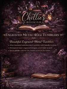 Bookish 40oz Engraved Metal Tumblers