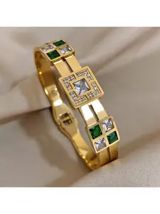 Trendy Solid Titanium Steel Bracelet High-end Minimalist Luxury Jewelry Unique Design Fashionable Statement Bangle Stainless Steel Hand Chain