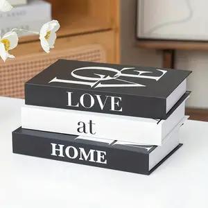 3pcs Luxury and Decorative Fake Books Set, Home Decor Products, Bookshelf, Bedside Table, Dining Table Decor, Hotel Lobby, Bookstore, Flower Shop Atmosphere Props