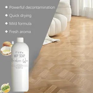 750ML Mop Soap for Floor Cleaning, Gentle and Safe Ingredients, Fresh Scent, Ideal for Bathroom and Kitchen, Liquid Form No-Rinse Quick-Dry Formula, Pet & Family-Safe Plant-Based Ingredients, Effectively Removes Dirt, Stains & Grease for Tile, Wood, Lamin