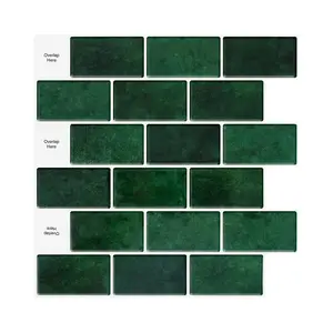 Jeedeson 12x12in Overlapping Design Backsplash Wall Decals for Bathroom Kitchen（10-pack）