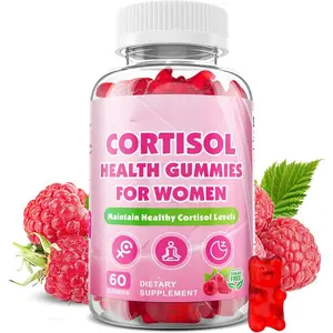 Cortisol Gummies for Women – Relax, Focus & Sleep Support with Magnesium, Ashwagandha, Rhodiola & L-Theanine, Raspberry, 60ct
