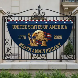 USA 250th Anniversary Fan Flag: Semiquincentennial 1776-2026 Patriotic Eagle Outdoor Banner, 250 Years Of Freedom, July 4th Independence Day ( 1 PACK )