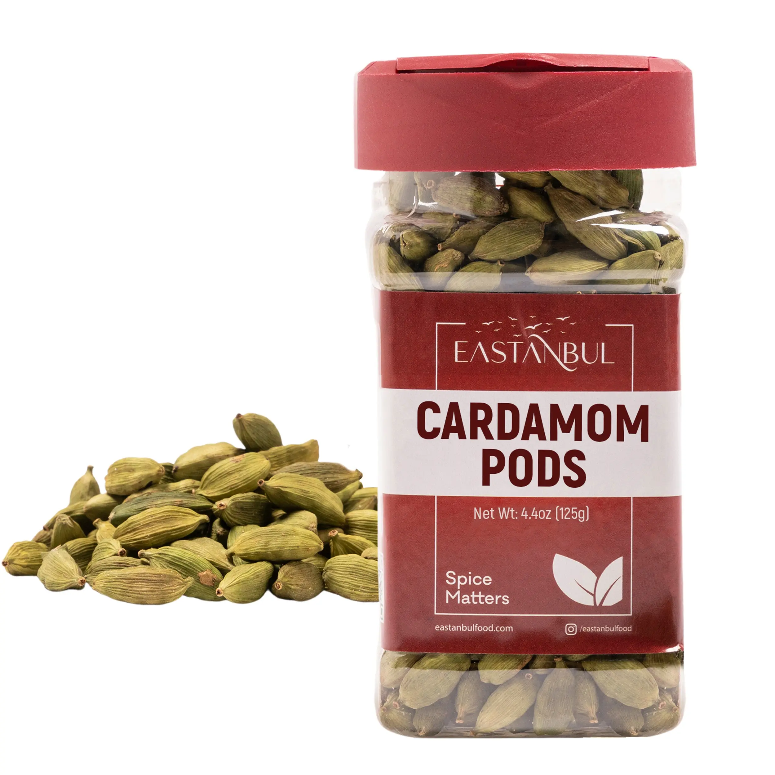 Eastanbul Cardamom Pods, Green Cardamom Pods, Natural Whole Cardamon, 4.4oz Indian Spices Eastanbul Cardamom Pods, Green Cardamom Pods, Natural Whole Cardamon, 4.4oz Indian Spices