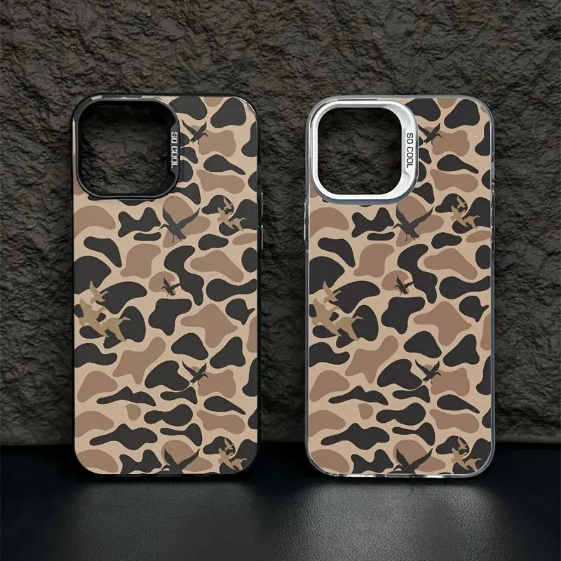 Fashion Camo Pattern Phone Case, Shockproof Phone Protective Cover, Phone Accessory Compatible withCover for iphone 17 pro max 16 Plus 15 14 13 12 11 Plus