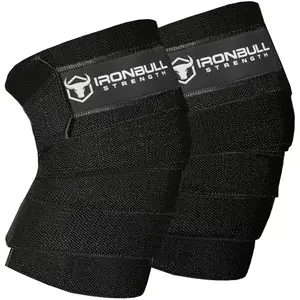 Knee Wraps for Weightlifting - 80" Elastic Knee Straps for Squats and Weight Lifting - Lifting Knee Wraps for Strength & Compression Wrap - Knee Support for Squatting, Powerlifting, Gym